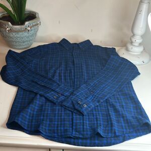 NWT BANANA REPUBLIC S Blk/Blue Preppy Button up Shacket Shirt